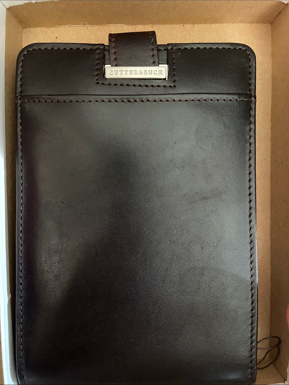 Cutter & Buck Men's Dark Brown Leather Photo Album 20 Slots 4 x 6"
